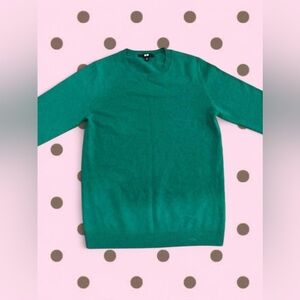 Green Uniqlo Wool Crewneck Sweater